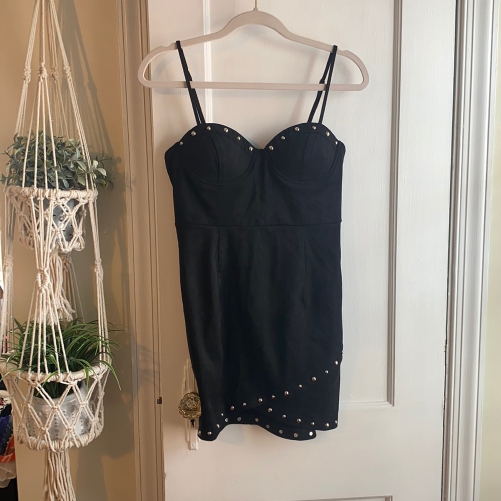 Forever 21 Mini Black Dress with Studs